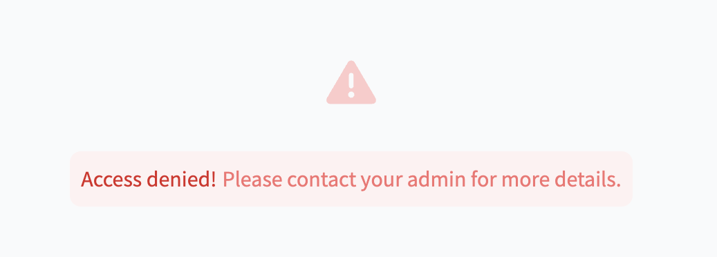 IP restricted access denied message for email logins