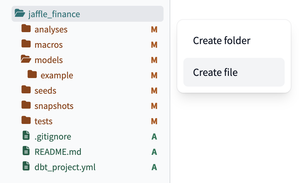 Create file in the Studio IDE.